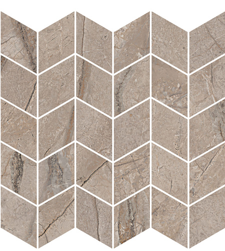 Декор KMD2MSM014BR Ифран мозаичный бежевый светлый глянцевый обрезной 30x31,2x0,9, Kerama Marazzi (Керама Марацци)