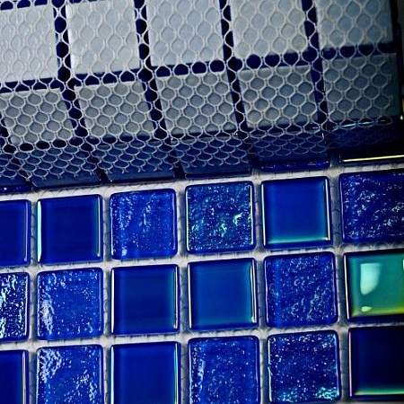 Bondi dark blue-25 мозаика стеклянная 30х30, Bonaparte (Бонапарт)