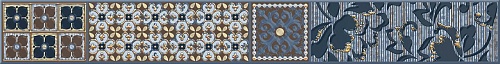 582551004 Камлот Индиго Эйша синий бордюр 40,5x5, Azori (Азори)
