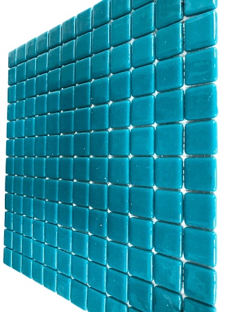 Mono ST 001 бирюзовый 31х31 (чип 25х25х4) мозаика стеклянная, Antarra
