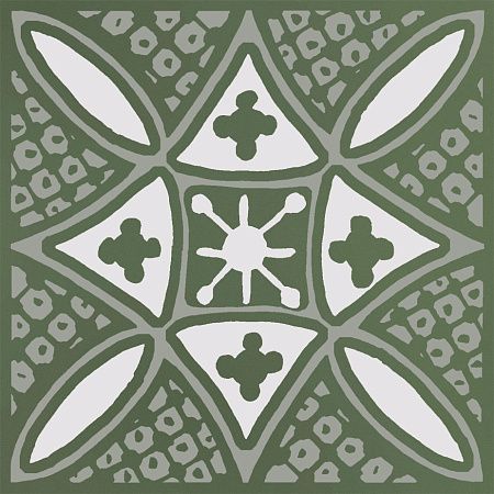 Декор KMD3STA019GN Бахия 2 зелёный глянцевый 9,8x9,8x0,7, Kerama Marazzi (Керама Марацци)