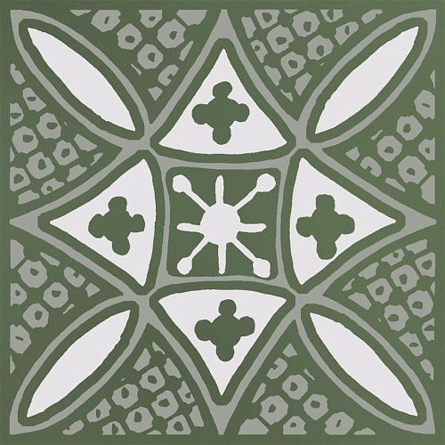 Декор KMD3STA019GN Бахия 2 зелёный глянцевый 9,8x9,8x0,7, Kerama Marazzi (Керама Марацци)