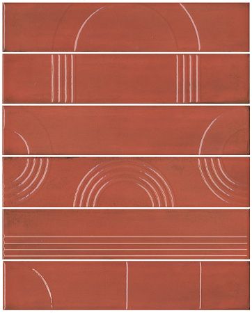 Панно KMP3STA005RN6X Мажорель красный глянцевый (из 6 частей 6х28,5) 36x28,5x1, Kerama Marazzi (Керама Марацци)