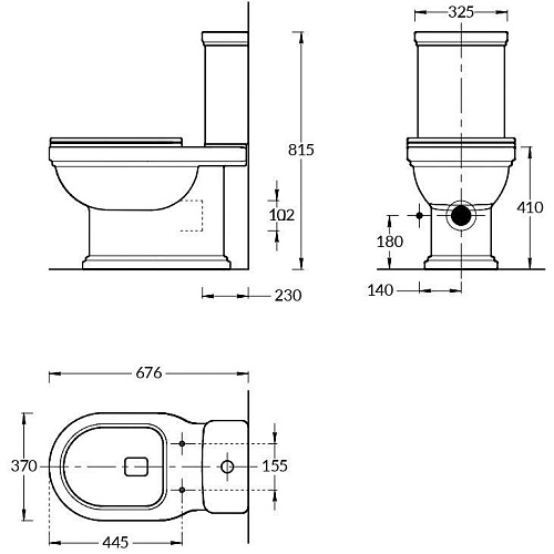 PO.wc.01 Унитаз POMPEI напольный, белый глянцевый , Kerama Marazzi