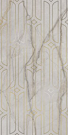 Декор KMD3STA029BR Ифран серый светлый глянцевый обрезной 60x119,5x0,9, Kerama Marazzi (Керама Марацци)