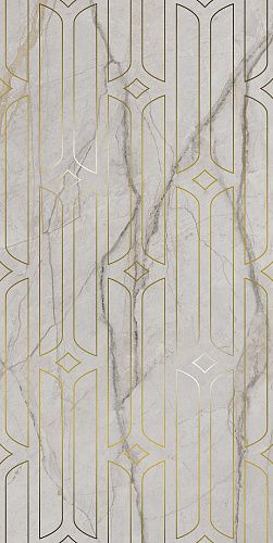 Декор KMD3STA029BR Ифран серый светлый глянцевый обрезной 60x119,5x0,9, Kerama Marazzi (Керама Марацци)