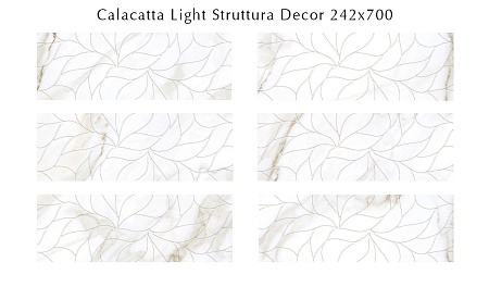 586892001 Calacatta (Калакáтта) Light Struttura декор 24,2х70, Eletto (Azori)