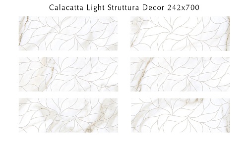 586892001 Calacatta (Калакáтта) Light Struttura декор 24,2х70, Eletto (Azori)