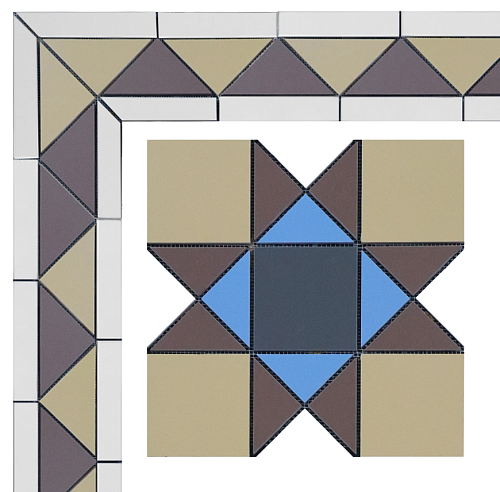 Метлахская плитка Кронштадт плитка-модуль черный (015/013/001/012/006) 29,2х29,2, Keramark (Керамарк)