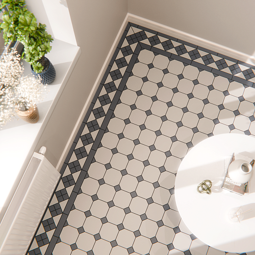 Коллекция метлахской плитки Петергоф кофе с молоком 29,2х29,2, Keramark (Керамарк)