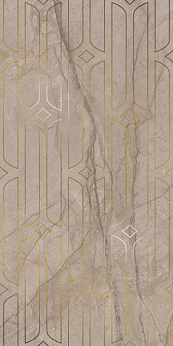Декор KMD3STA071BR Ифран бежевый светлый глянцевый обрезной 60x119,5x0,9, Kerama Marazzi (Керама Марацци)