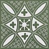 Декор KMD3STA019GN Бахия 2 зелёный глянцевый 9,8x9,8x0,7, Kerama Marazzi (Керама Марацци)