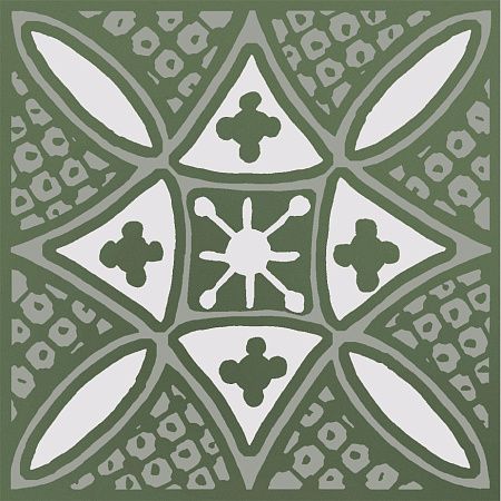 Декор KMD3STA019GN Бахия 2 зелёный глянцевый 9,8x9,8x0,7, Kerama Marazzi (Керама Марацци)