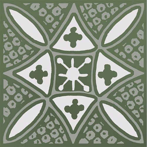 Декор KMD3STA019GN Бахия 2 зелёный глянцевый 9,8x9,8x0,7, Kerama Marazzi (Керама Марацци)