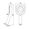 0803F00i18 Hand Shower душевая лейка с кнопкой 080, Iddis