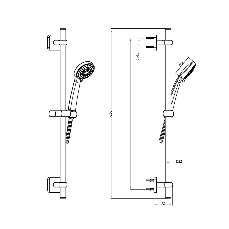 BIL3F65i16 Bild душевой гарнитур, Iddis