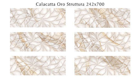 508181101 Calacatta Oro (Калакáтта Óро) Struttura плитка для стен 24,2х70, Eletto (Azori)