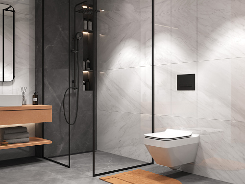 Керамогранит A17120 Futura (Футура) тонкий Classy Marble полированный белый ректификат 60х120, Cersanit