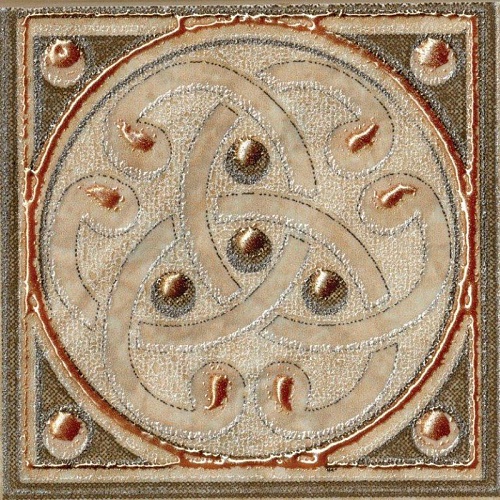 761561 Коста (Kosta) глянцевый декор д/пола 7,2х7,2, Pieza ROSA