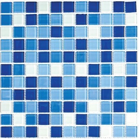 Jump Blue №3 растяжка из стеклянной мозаики 30х30, Bonaparte (Бонапарт)
