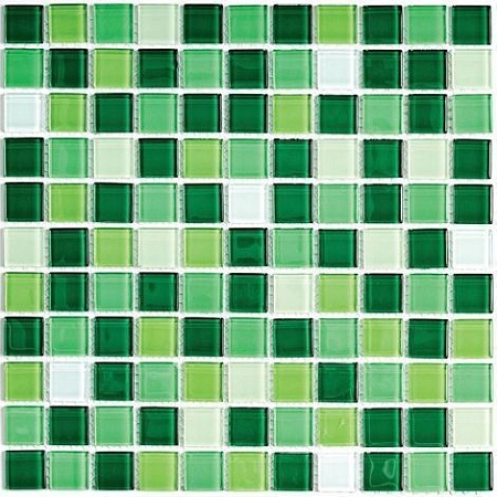 Jump Green №2 растяжка из стеклянной мозаики 30х30, Bonaparte (Бонапарт)