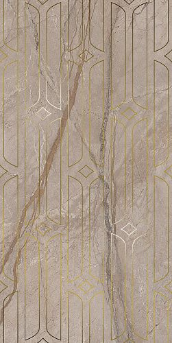 Декор KMD3STA071BR Ифран бежевый светлый глянцевый обрезной 60x119,5x0,9, Kerama Marazzi (Керама Марацци)