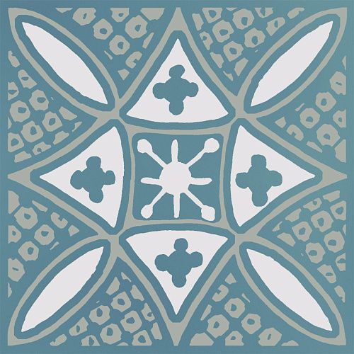 Декор KMD3STA020GN Бахия 2 бирюзовый глянцевый 9,8x9,8x0,7, Kerama Marazzi (Керама Марацци)