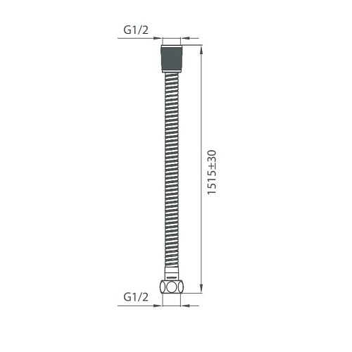 130S150M19 Shower Hose шланг для душа 1.5м 130, Milardo