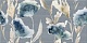 586562001 Aura (Аура) Atlantic Floris голубой декор 31,5х63, Azori