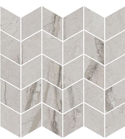 Декор KMD2MSM007BR Ифран мозаичный серый светлый глянцевый обрезной 30x31,2x0,9, Kerama Marazzi (Керама Марацци)