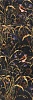 SST\A01\12000R Астория Птицы черный обрезной декор 25х75, Керама Марацци