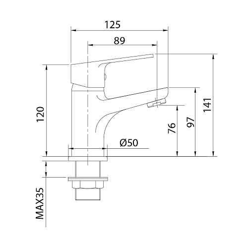 HELSB00M01 Helic смеситель для умывальника, Milardo