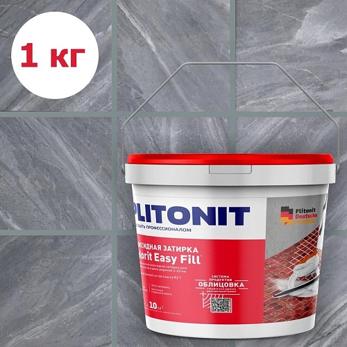 Затирка эпоксидная Colorit EasyFill серый 1 керамогранит, Плитонит