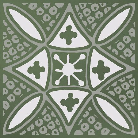 Декор KMD3STA019GN Бахия 2 зелёный глянцевый 9,8x9,8x0,7, Kerama Marazzi (Керама Марацци)