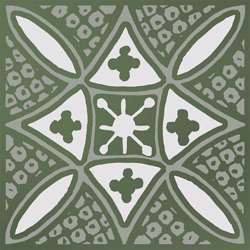 Декор KMD3STA019GN Бахия 2 зелёный глянцевый 9,8x9,8x0,7, Kerama Marazzi (Керама Марацци)