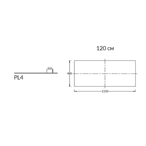 PL4.DD500600R\120 Керам. спец. изделие декор. Про Дабл антрацит 48*111 без отверстий, Керама Марацци