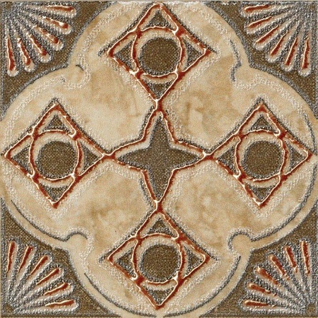 761561 Коста (Kosta) глянцевый декор д/пола 7,2х7,2, Pieza ROSA