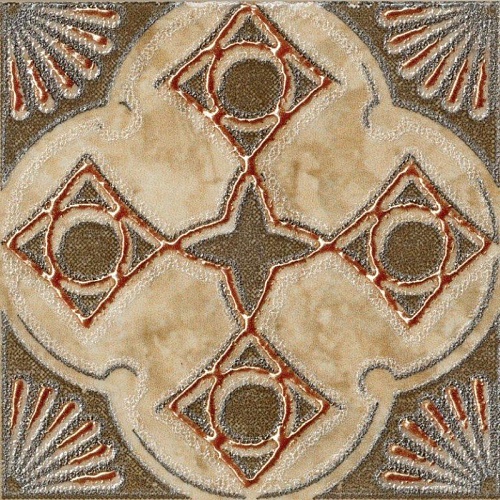 761561 Коста (Kosta) глянцевый декор д/пола 7,2х7,2, Pieza ROSA