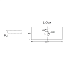 PL1.VT93\120T Риальто темно-серая лаппатированная столешница для накладных раковин (керамогранит) 48х120, Kerama Marazzi
