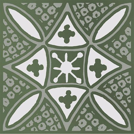 Декор KMD3STA019GN Бахия 2 зелёный глянцевый 9,8x9,8x0,7, Kerama Marazzi (Керама Марацци)
