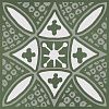 Декор KMD3STA019GN Бахия 2 зелёный глянцевый 9,8x9,8x0,7, Kerama Marazzi (Керама Марацци)