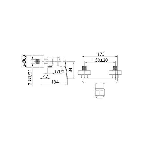 HELSB00M03WA Helic смеситель для душа, Milardo