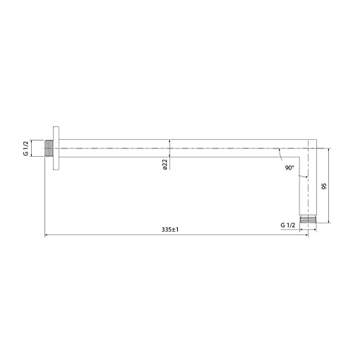 001SB33i61 Built-in Shower Accessories кронштейн для верхнего душа, Iddis