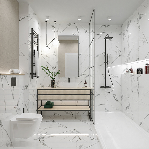 Керамогранит Гранитея G390-Neiva (Нейва) White 120х60х10 матовый