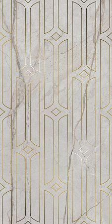 Декор KMD3STA029BR Ифран серый светлый глянцевый обрезной 60x119,5x0,9, Kerama Marazzi (Керама Марацци)