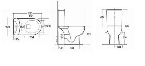 BG.Pro.wc.01 Унитаз BUONGIORNO PRO напольный, белый глянцевый , Kerama Marazzi