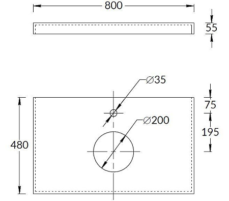 CN80.SG560420R Риальто бежевая столешница (керамогранит) 48х80 ,Kerama Marazzi