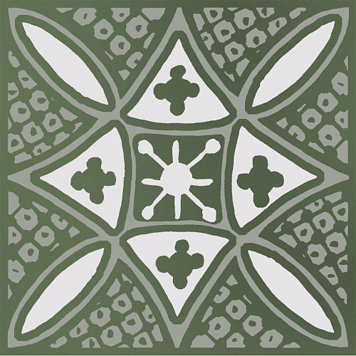 Декор KMD3STA019GN Бахия 2 зелёный глянцевый 9,8x9,8x0,7, Kerama Marazzi (Керама Марацци)