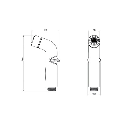 040SC2Fi20 Bidet Hand Shower гигиеническая лейка, Iddis