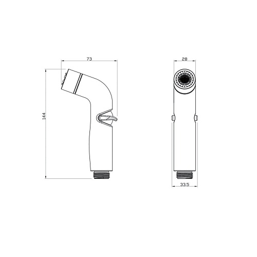 040SC2Fi20 Bidet Hand Shower гигиеническая лейка, Iddis